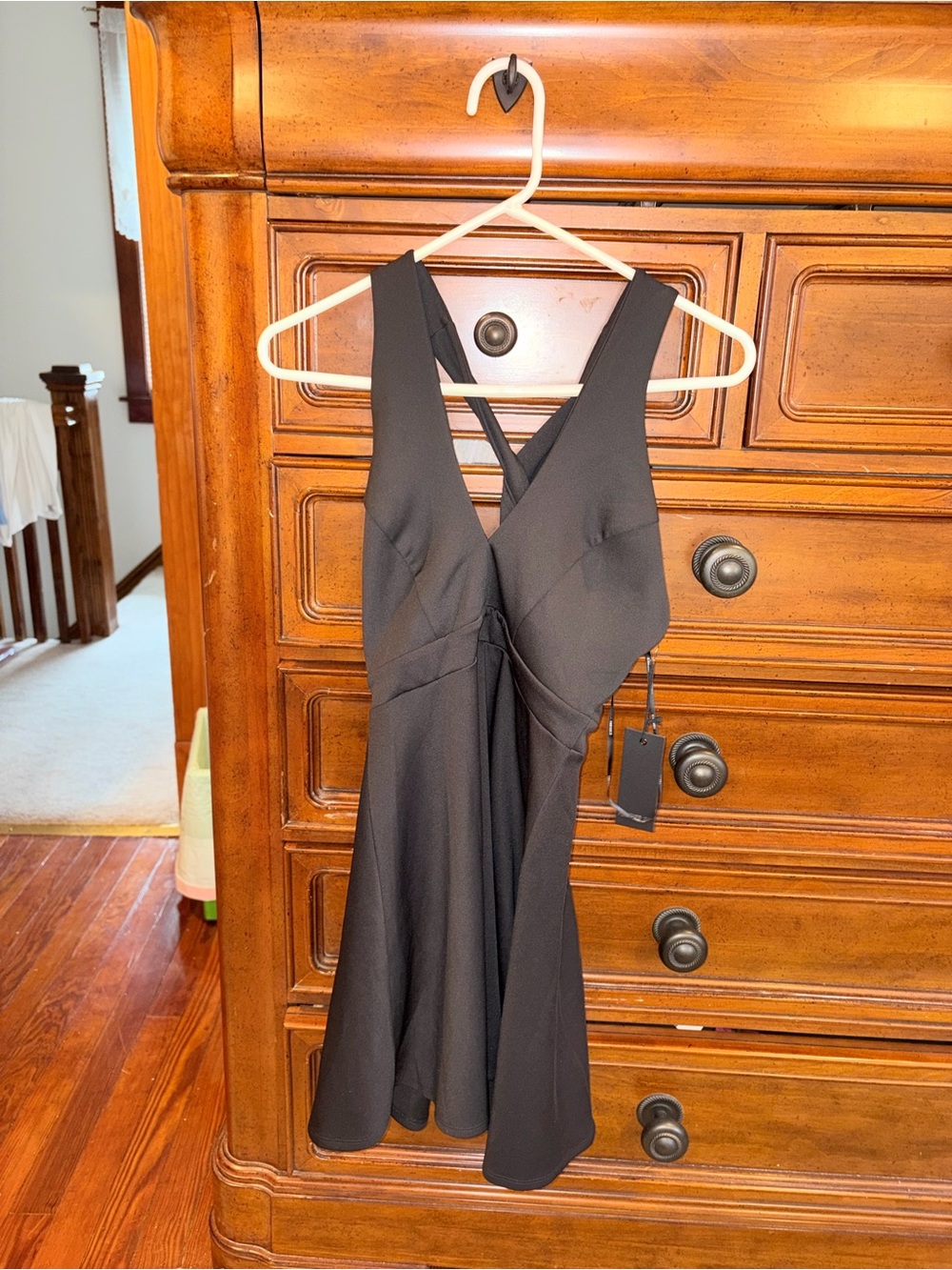 New with Tags Forever 21 Black Fit & Flare Mini Dress - Picture 2 of 7